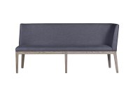 Farrow Long Corner Bench Front View - Grey