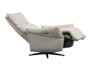 GFA - Global Furniture Alliance Salvador Dual Motor Powered Swivel Recliner with Integrated Footstool