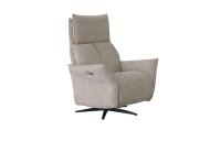 GFA - Global Furniture Alliance Salvador Dual Motor Powered Swivel Recliner with Integrated Footstool