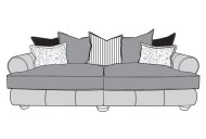 Hardwick 4 Seater Sofa Pillow Back Mixed