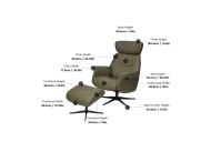 GFA - Global Furniture Alliance Munich Swivel Recliner with Footstool