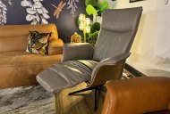 Michael Tyler Furniture Goodwin Swivel Chair with Integrated Footstool