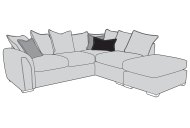 Umbra Corner Chaise Sofa Pillow Back RHF