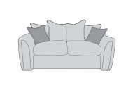 Umbra 2 Seater Sofa Pillow Back Line Art