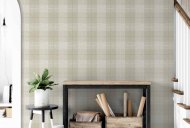 Country Tartan Taupe Wallpaper