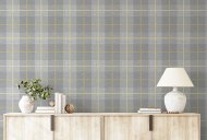 Esselle Retail Limited Heritage Tartan Ochre/Grey Wallpaper