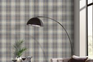 Esselle Retail Limited Heritage Tartan Ochre/Grey Wallpaper