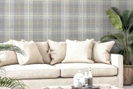 Heritage Tartan Ochre/Grey Wallpaper