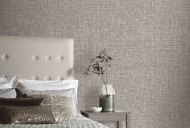 Luxe Hessian Mink Wallpaper