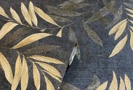 Esselle Retail Limited Luxury Leaf Navy Champagne Wallpaper