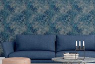 Modern Raffia Navy & Natural Wallpaper