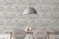 Esselle Retail Limited Luxury Leaf Soft Silver Wallpaper