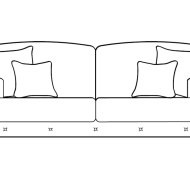 Minerva 2 Seater Sofa - Line Art