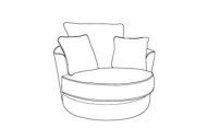 Affinity Swivel Chair - Line art